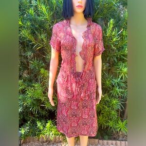 RICHARD MALCOLM PAISLEY BLOUSE & SKIRT SET